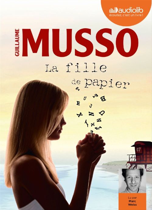 audiobook cover of La Fille de papier, by Guillaume Musso