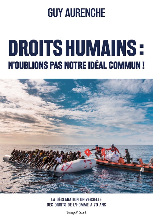 Couverture ebook de Droits humains : n'oublions pas notre idéal commun !, de Guy Aurenche
