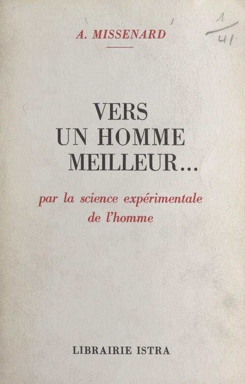 Couverture ebook de Vers un homme meilleur..., de Andre Missenard