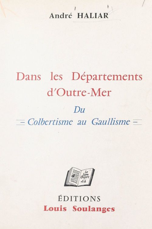 Couverture ebook de Dans les départements d'Outre-mer, de Andre Haliar
