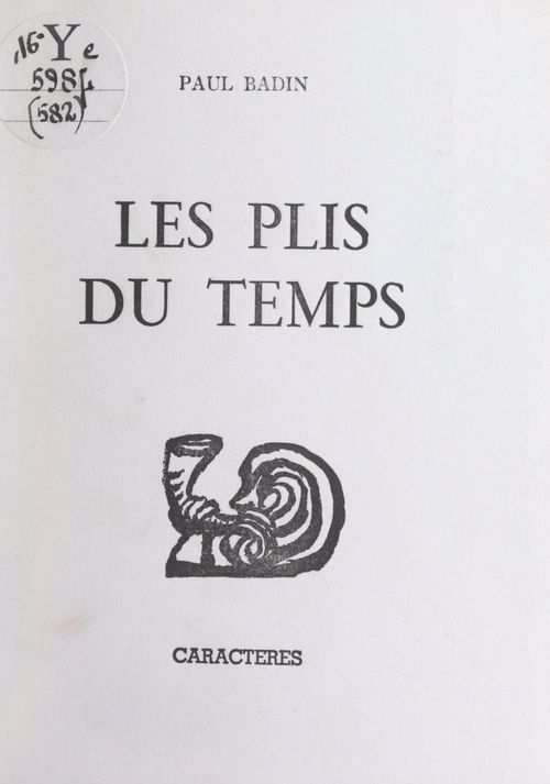 Couverture ebook de Les plis du temps, de Paul Badin