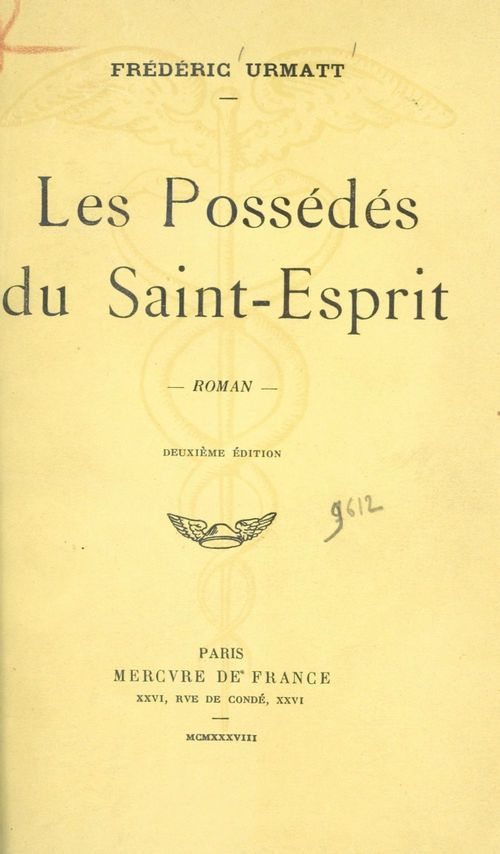 ebook cover of Les possédés du Saint-Esprit, by Frederic Urmatt