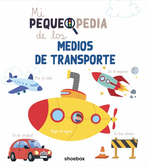 Couverture ebook de Mi pequepedia de los medios de transporte, de Valerie Menard