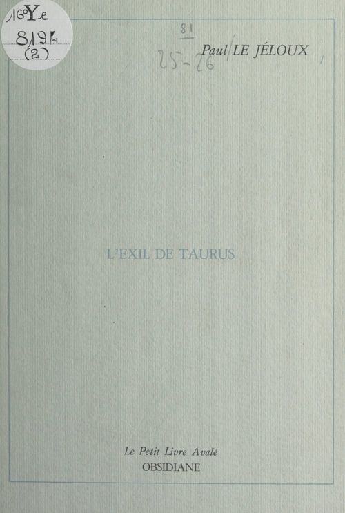 Couverture ebook de L'exil de Taurus, de Paul Le jeloux