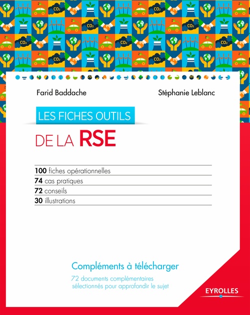 Couverture ebook de Les fiches outils de la RSE, de Farid Baddache, Stéphanie Leblanc