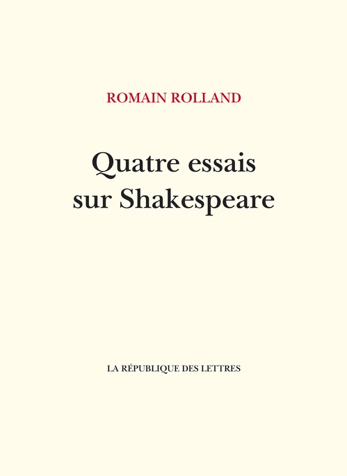 ebook cover of Quatre essais sur Shakespeare, by Romain Rolland