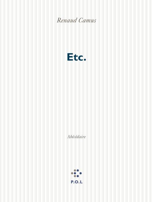 Couverture ebook de Etc., de Renaud Camus