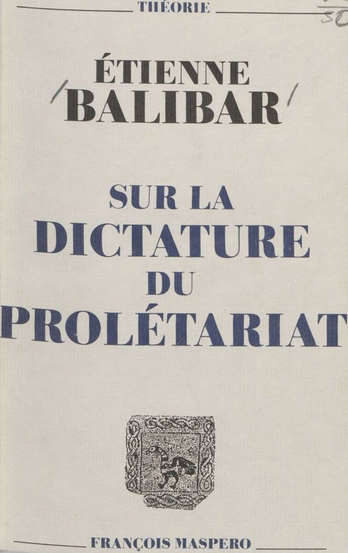 ebook cover of Sur la dictature du prolétariat, by Etienne Balibar