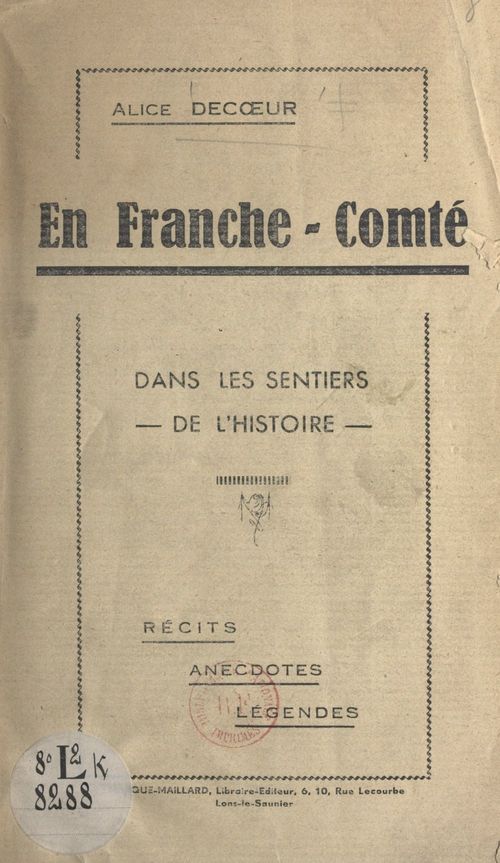 Couverture ebook de En Franche-Comté, de Alice Decoeur