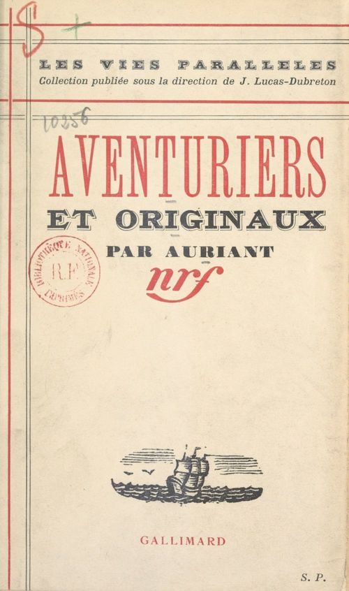 ebook cover of Aventuriers et originaux, by Auriant