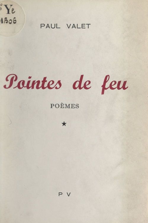 ebook cover of Pointes de feu, by Paul Valet