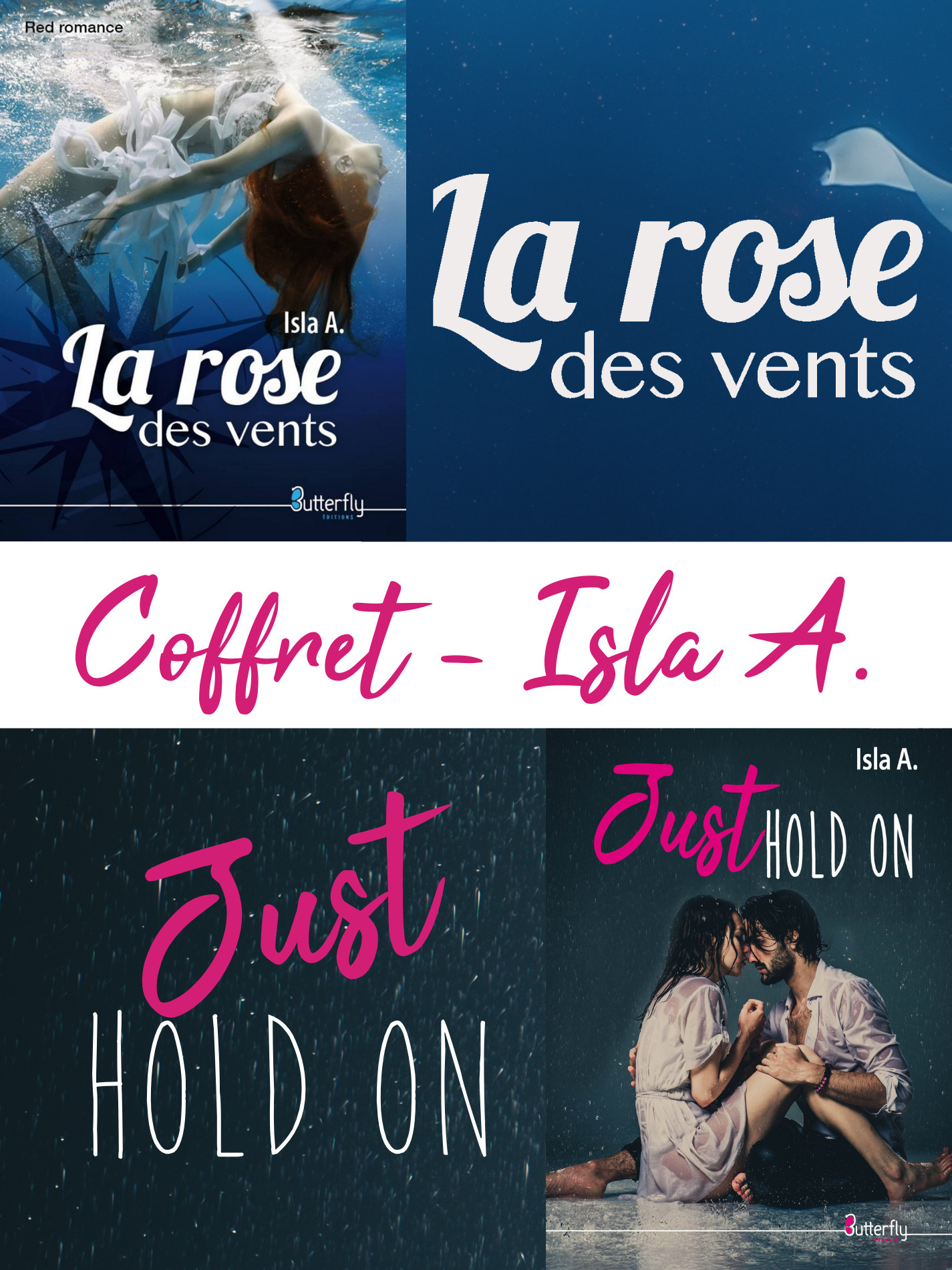 Couverture ebook de Coffret La rose des vents - Just hold on, de Isla A.