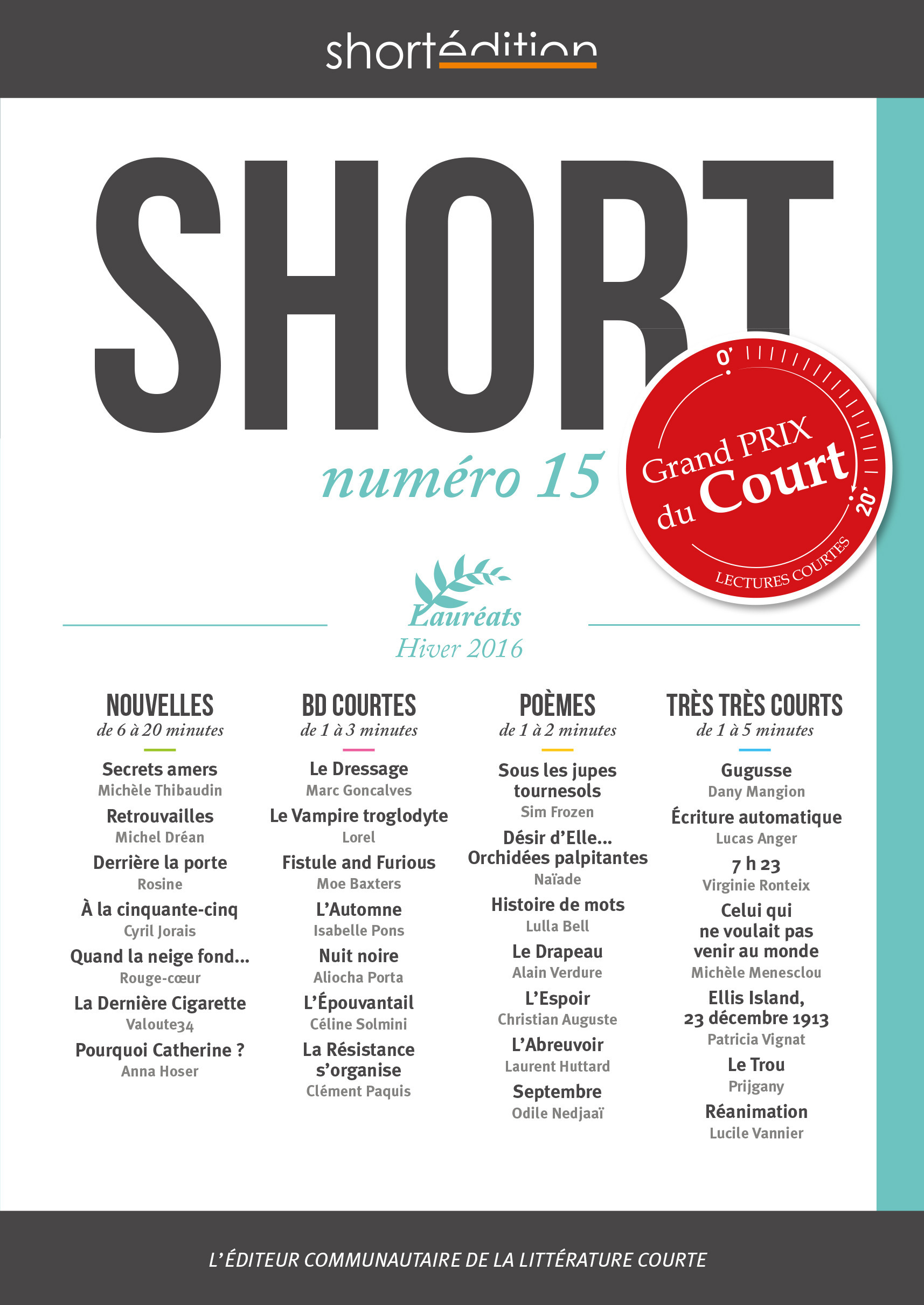 ebook cover of SHORT 15, by Collectif
