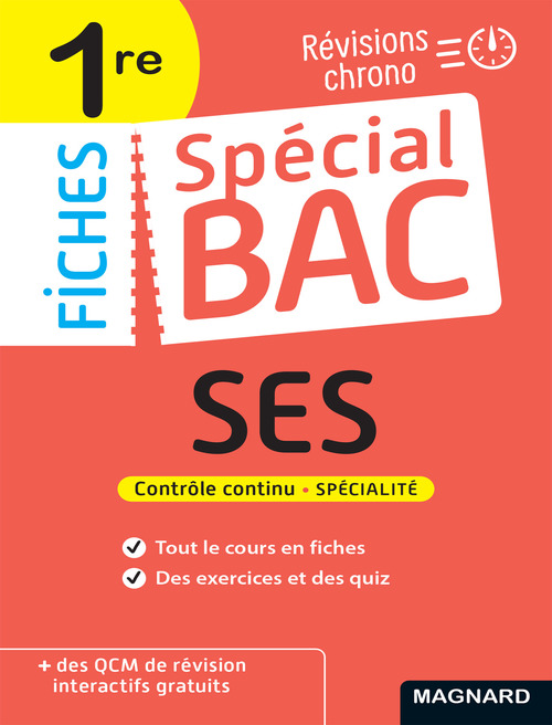 ebook cover of Spécial Bac Fiches SES 1re Bac 2026, by Céline Charles