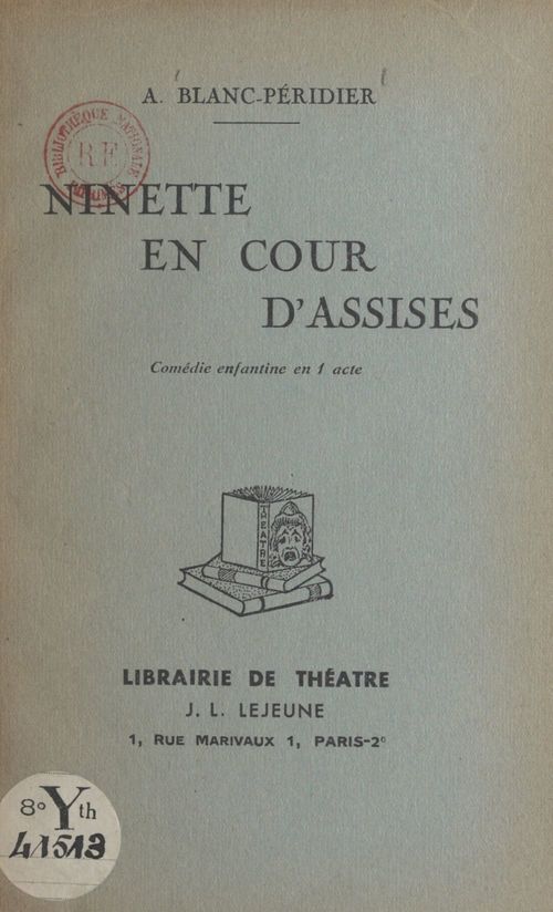 ebook cover of Ninette en Cour d'Assises, by Adrienne Blanc-Peridier