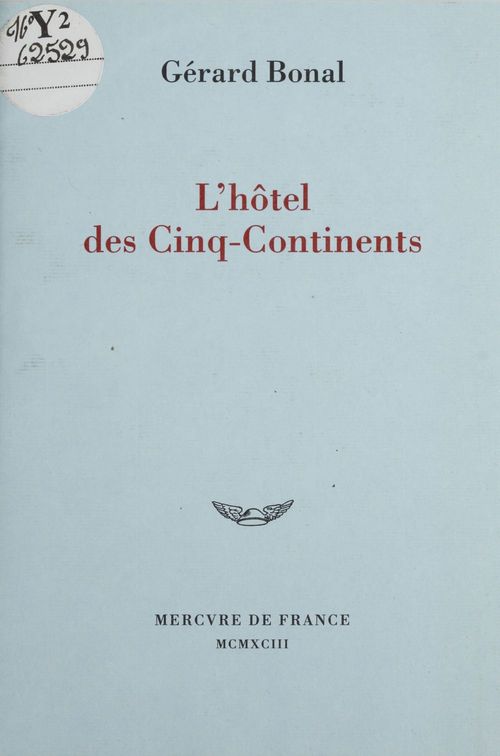 ebook cover of L'Hôtel des Cinq-Continents, by G Bonal