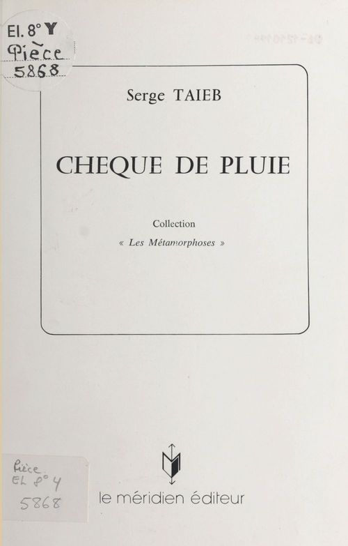 ebook cover of Chèque de pluie, by Serge Taieb