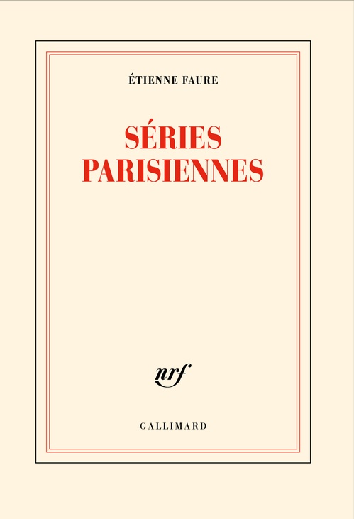 Couverture ebook de Séries parisiennes, de Etienne Faure