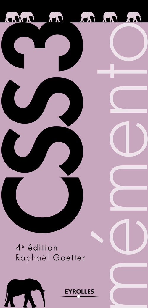 Couverture ebook de Mémento CSS3, de Raphaël Goetter