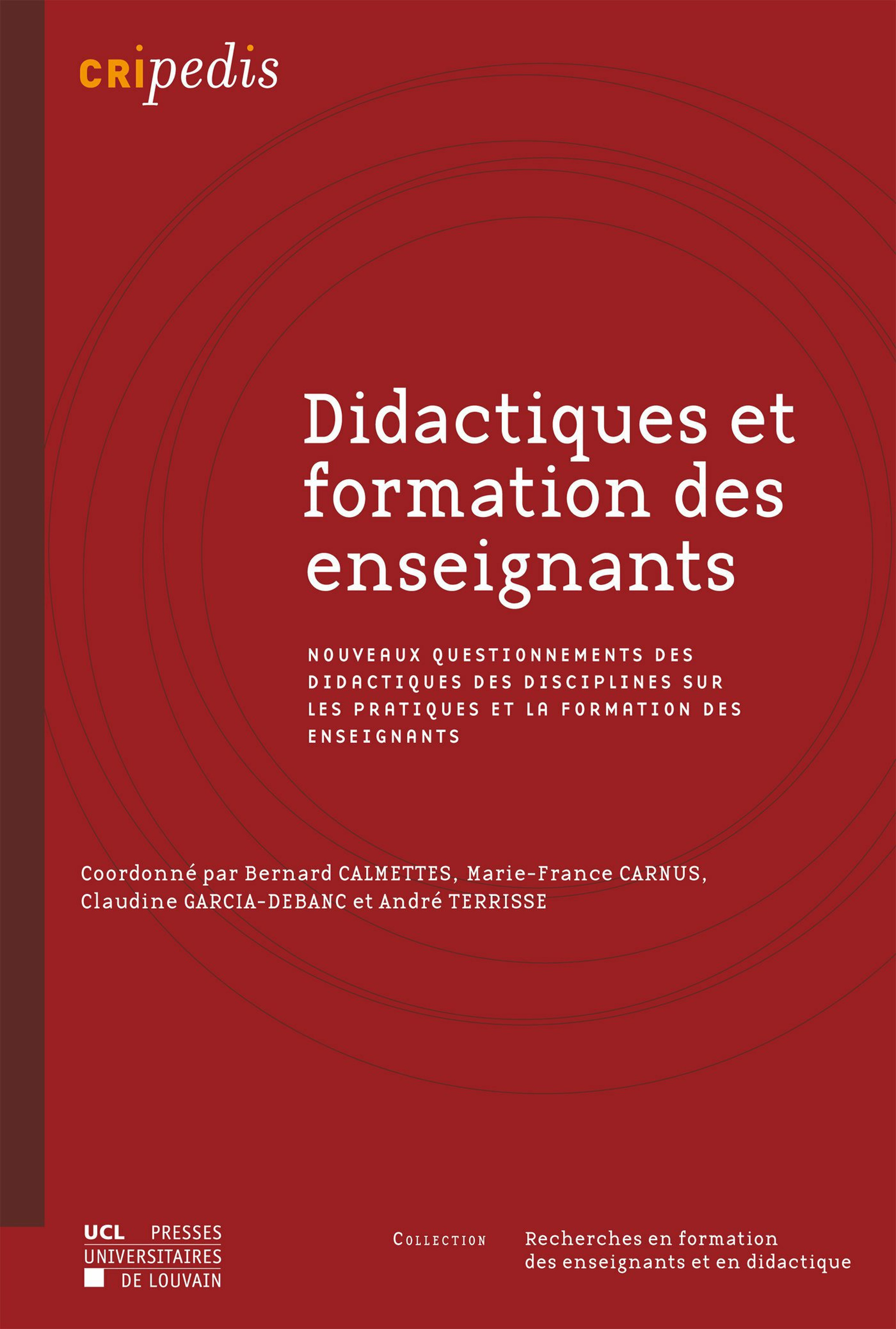 Couverture ebook de Didactiques et formation des enseignants, de