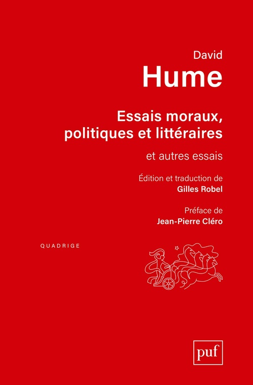 Couverture ebook de Essais moraux, politiques et littéraires : Et autres essais, de Jean-Pierre Cléro, David Hume