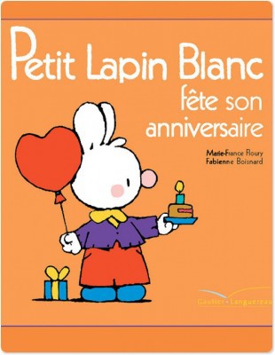 Couverture ebook de Petit Lapin Blanc fête son anniversaire, de Marie-France Floury