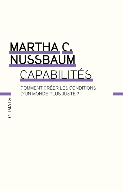 ebook cover of Capabilités, by Martha Nussbaum, Solanges Chavel