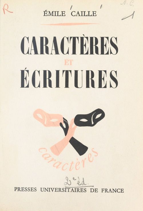Couverture ebook de Caractères et écritures, de Emile Caille