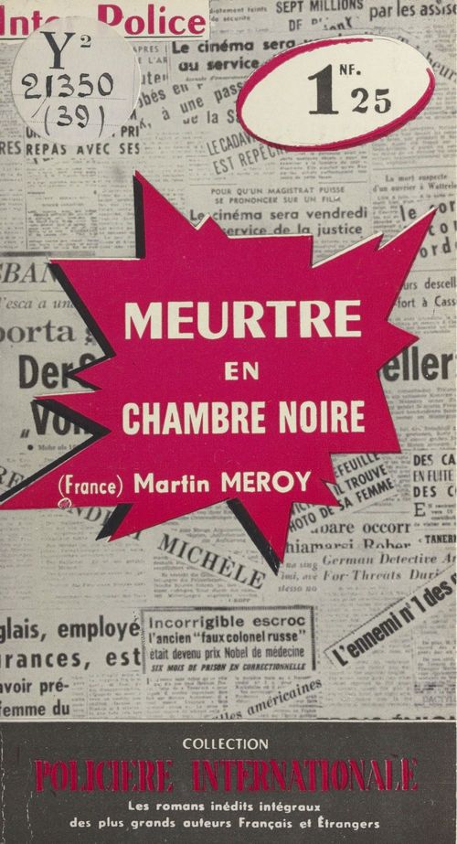 ebook cover of Meurtre en chambre noire, by Martin Meroy