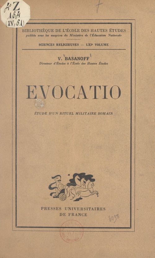 Couverture ebook de Evocatio, de Vsevolod Basanoff