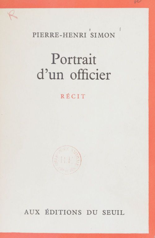 ebook cover of Portrait d'un officier, by Pierre-henri Simon
