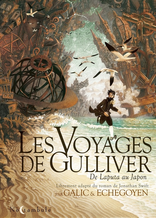 Couverture ebook de Les Voyages de Gulliver - De Laputa au Japon, de Bertrand Galic