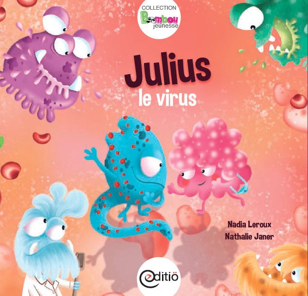 Couverture ebook de Julius le virus, de Nadia Leroux