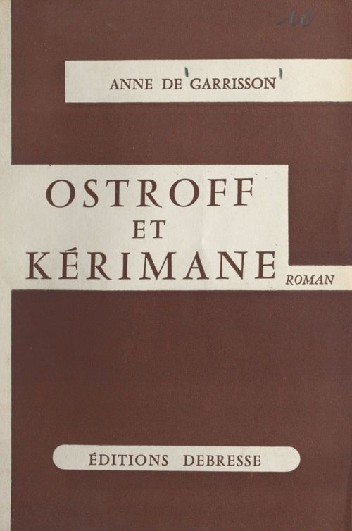 ebook cover of Ostroff et Kérimane, by Anne De Garrisson
