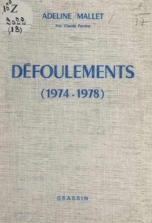 ebook cover of Défoulements (1974-1978), by Adeline Mallet