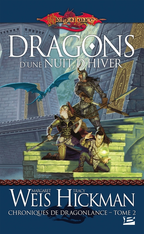Couverture ebook de Chroniques de Dragonlance, T2 : Dragons d'une nuit d'hiver, de Tracy Hickman, Margaret Weis