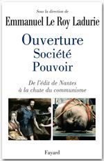 Couverture ebook de Ouverture, société, pouvoir, de Emmanuel Le Roy Ladurie