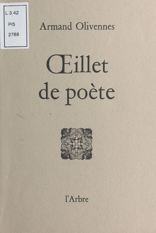 ebook cover of OEillet de poète, by Armand Olivennes