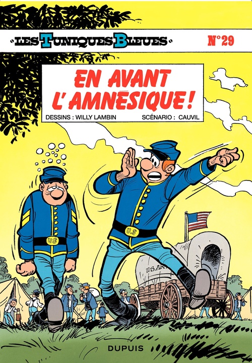Couverture ebook de Les Tuniques Bleues - Tome 29 - En avant l'amnésique !, de Raoul Cauvin, Willy Lambil