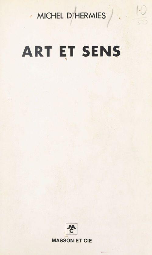 ebook cover of Art et sens, by Michel d' Hermies