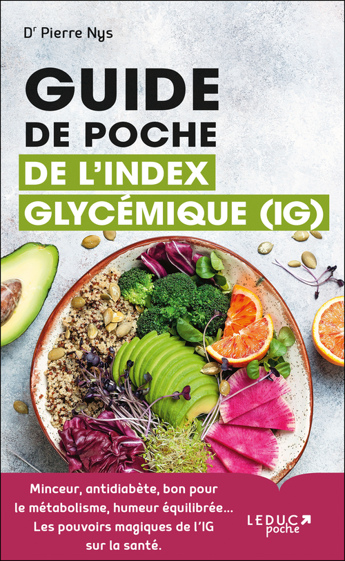Couverture ebook de Guide de poche de l'index glycémique IG, de Dr Pierre Nys