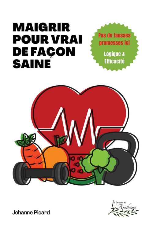 Couverture ebook de Maigrir pour vrai et de façon saine, de Johanne Picard