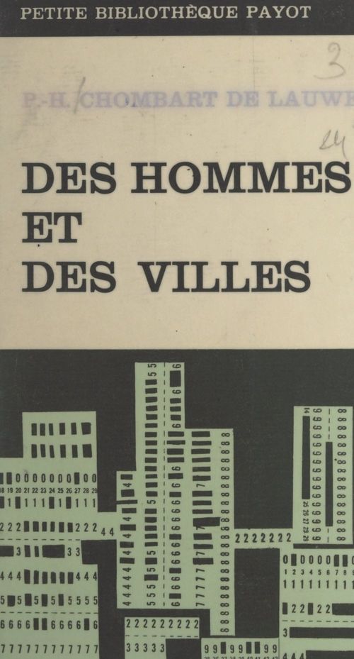 Couverture ebook de Des hommes et des villes, de Paul-Henry Chombart De Lauwe
