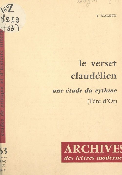 ebook cover of Le verset claudélien, by Yvette Bozon-Scalzitti