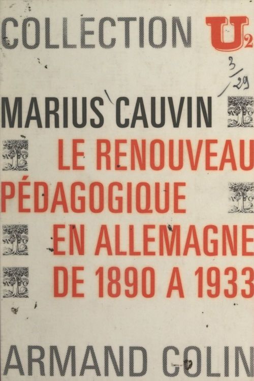 ebook cover of Le renouveau pédagogique en Allemagne de 1890 à 1933, by Marius Cauvin
