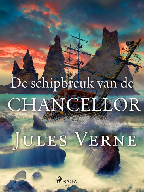 ebook cover of De schipbreuk van de Chancellor, by Jules Verne
