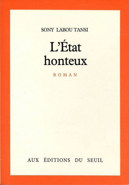 ebook cover of L'Etat honteux, by Sony labou tansi