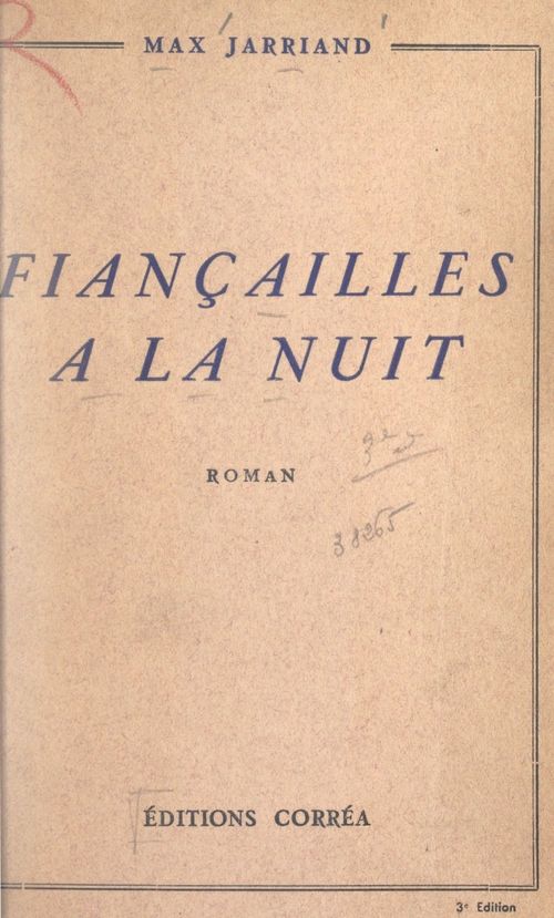 ebook cover of Fiançailles à la nuit, by Max Jarriand