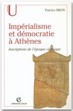 Couverture ebook de Impérialisme et démocratie à Athènes, de Patrice Brun