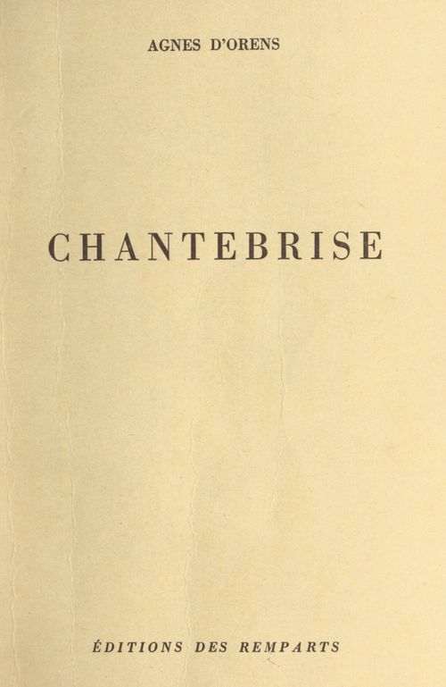 Couverture ebook de Chantebrise, de Agnes D'Orens